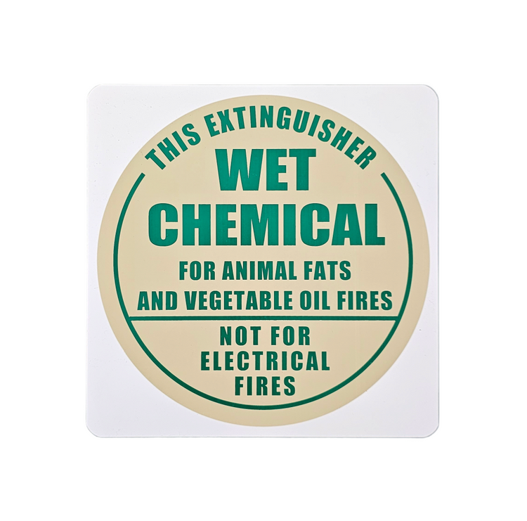 Identification Sign Wet Chemical Extinguisher