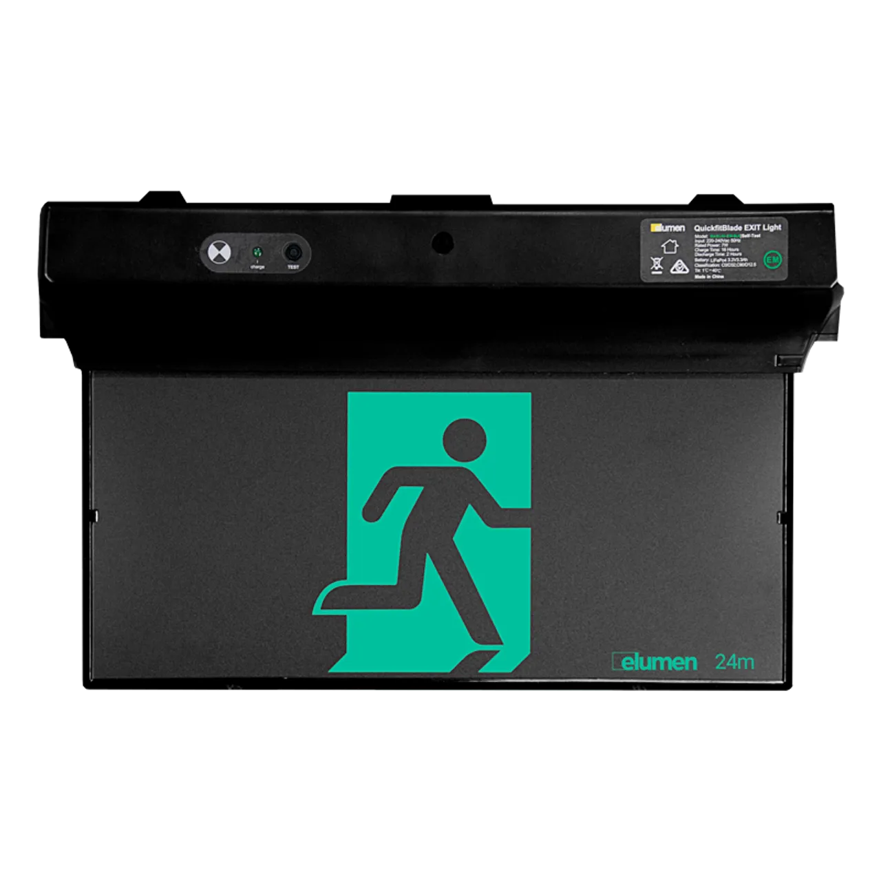 Elumen Exit LED Sign - Black Blade