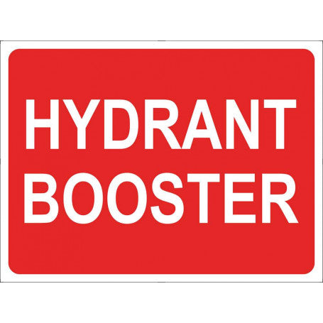 Fire Hydrant Booster Sign - 305 x 245mm