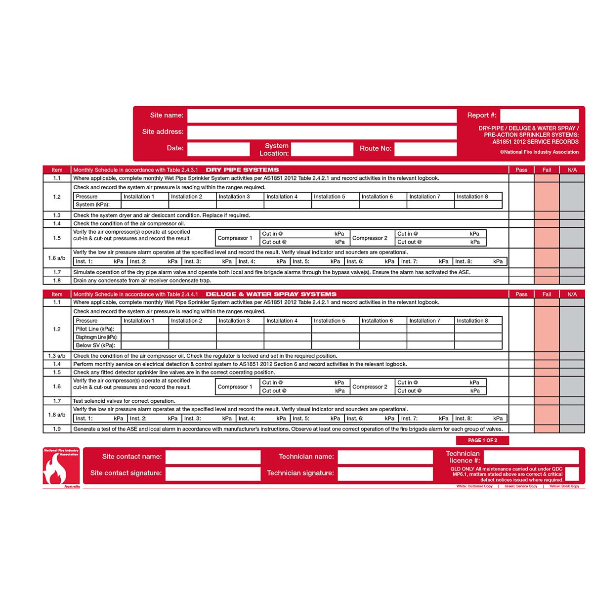 FLBA 202 Dry Pipe/Deluge & Water Spray/Pre-action Sprinkler Systems (2 year) - Image 2