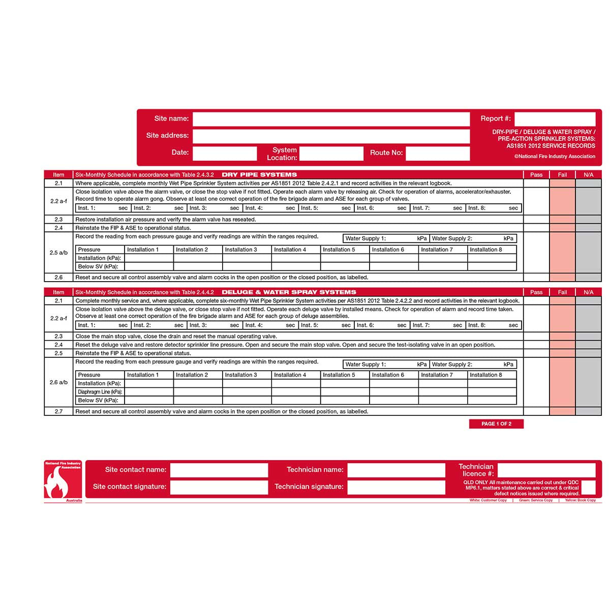 FLBA 202 Dry Pipe/Deluge & Water Spray/Pre-action Sprinkler Systems (2 year) - Image 4