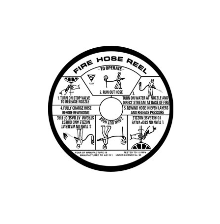 Fire Hose Reel Plastic Replacement Label
