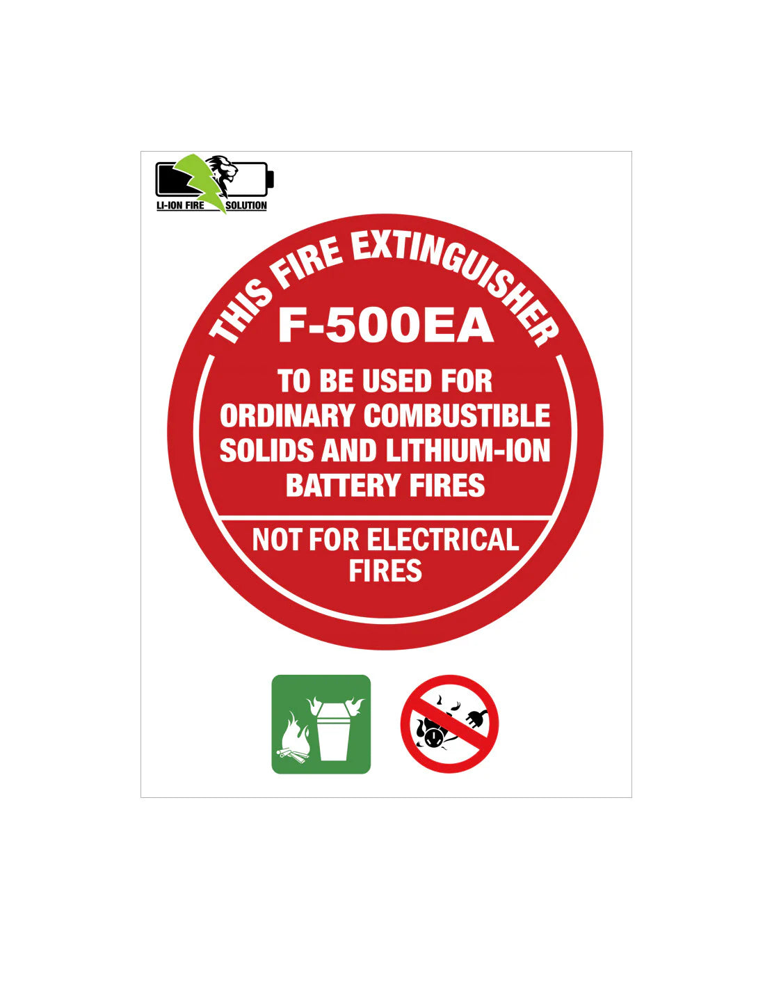 Identification Sign – F-500EA Extinguisher