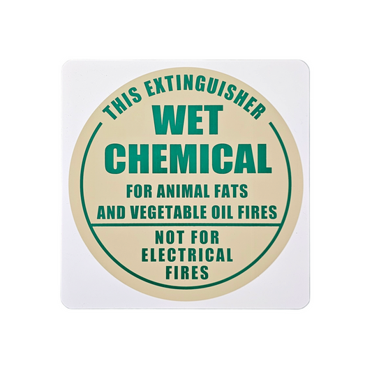 Identification Sign Wet Chemical Extinguisher