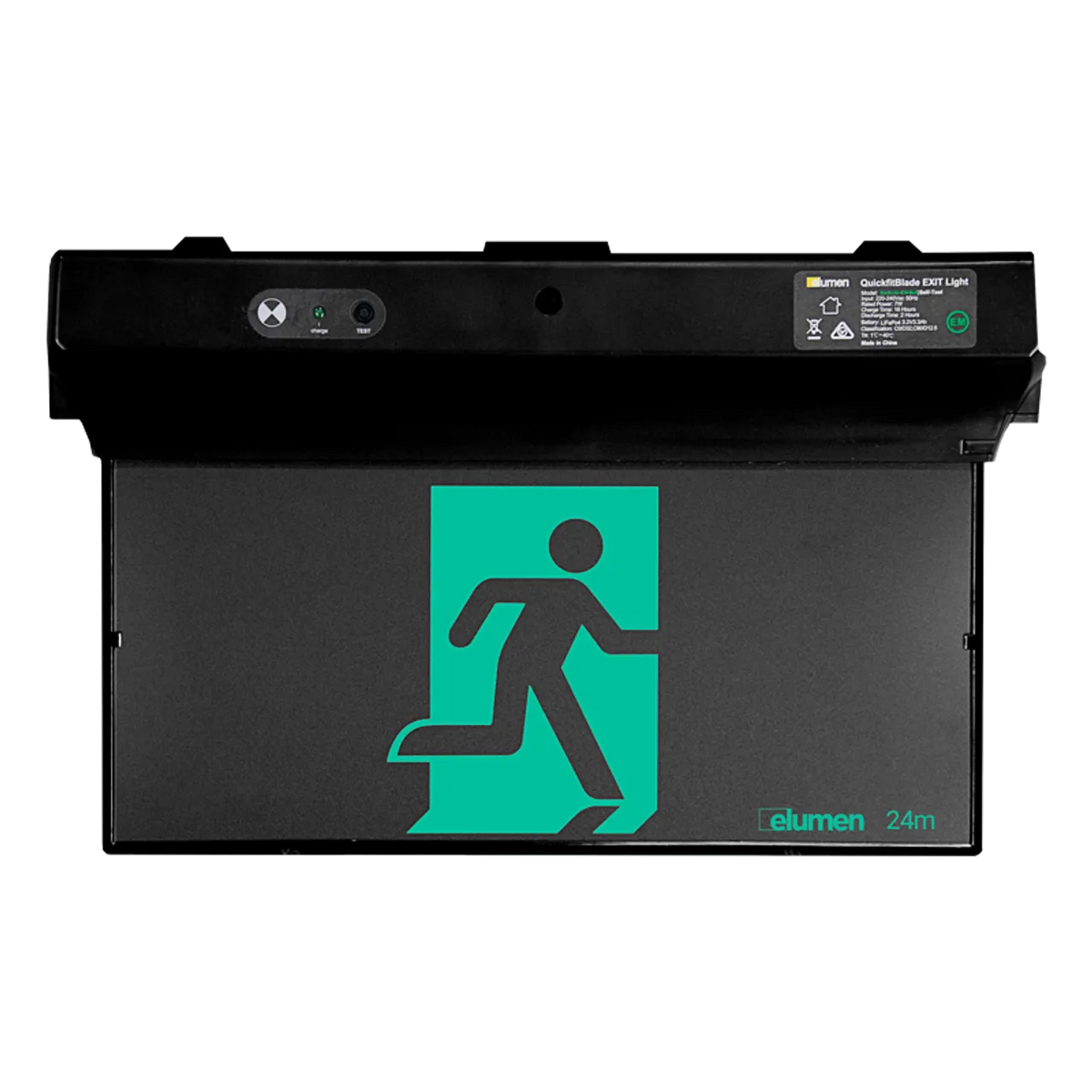 Elumen Blade – LED Exit Sign – Black