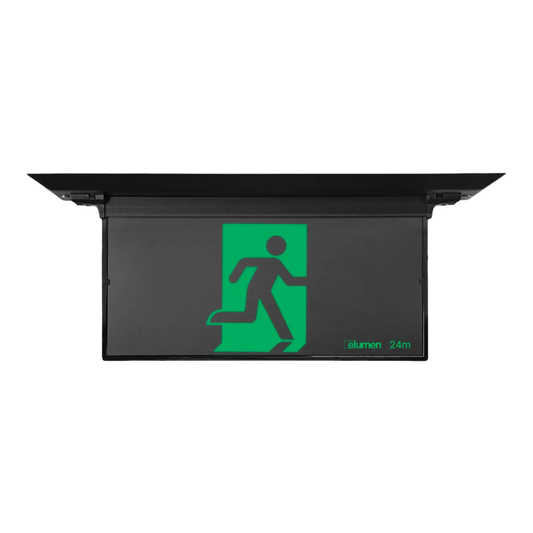 Elumen Exit LED Light - Black Recessed Blade