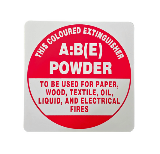Identification Sign ABE Extinguisher