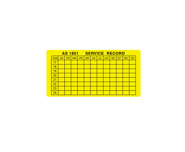 Vinyl Service Label