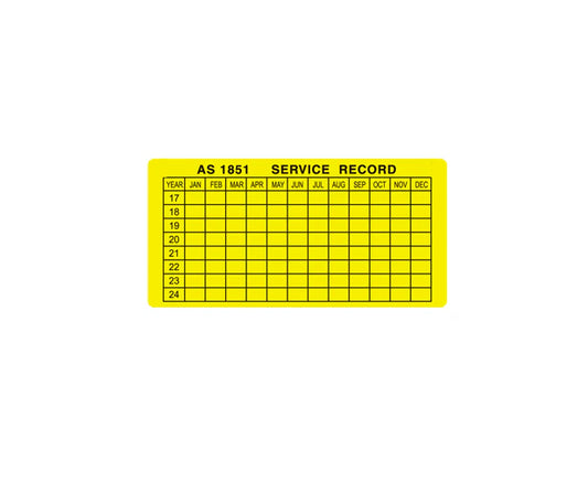 Vinyl Service Label