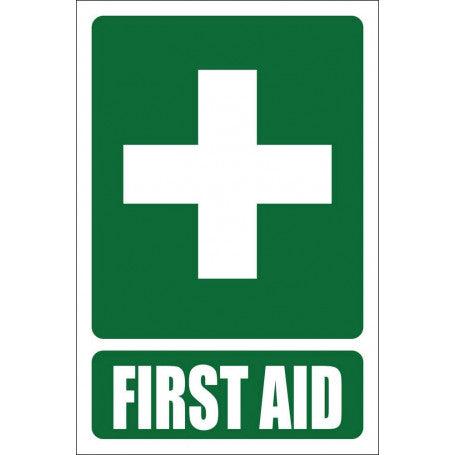 First Aid Sign Vinyl - 100mm x 150mm