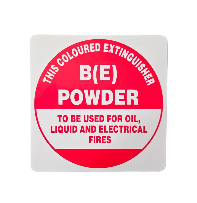 Identification Sign BE Extinguisher