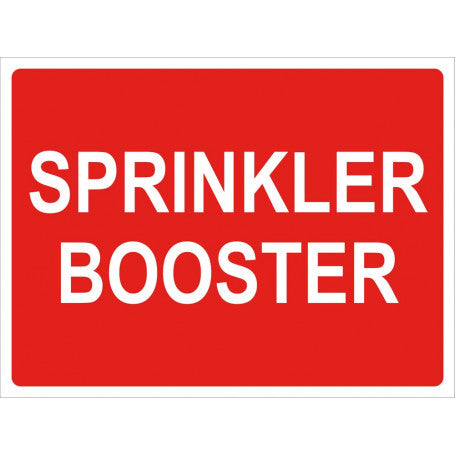 Sprinkler Booster - Metal Sign - 300 x 225mm