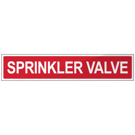 Sprinkler Valve (Words) Strip Sign 