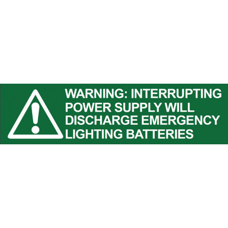 Warning - Interrupting Power Supply – Prime Fire Supplies Pty Ltd
